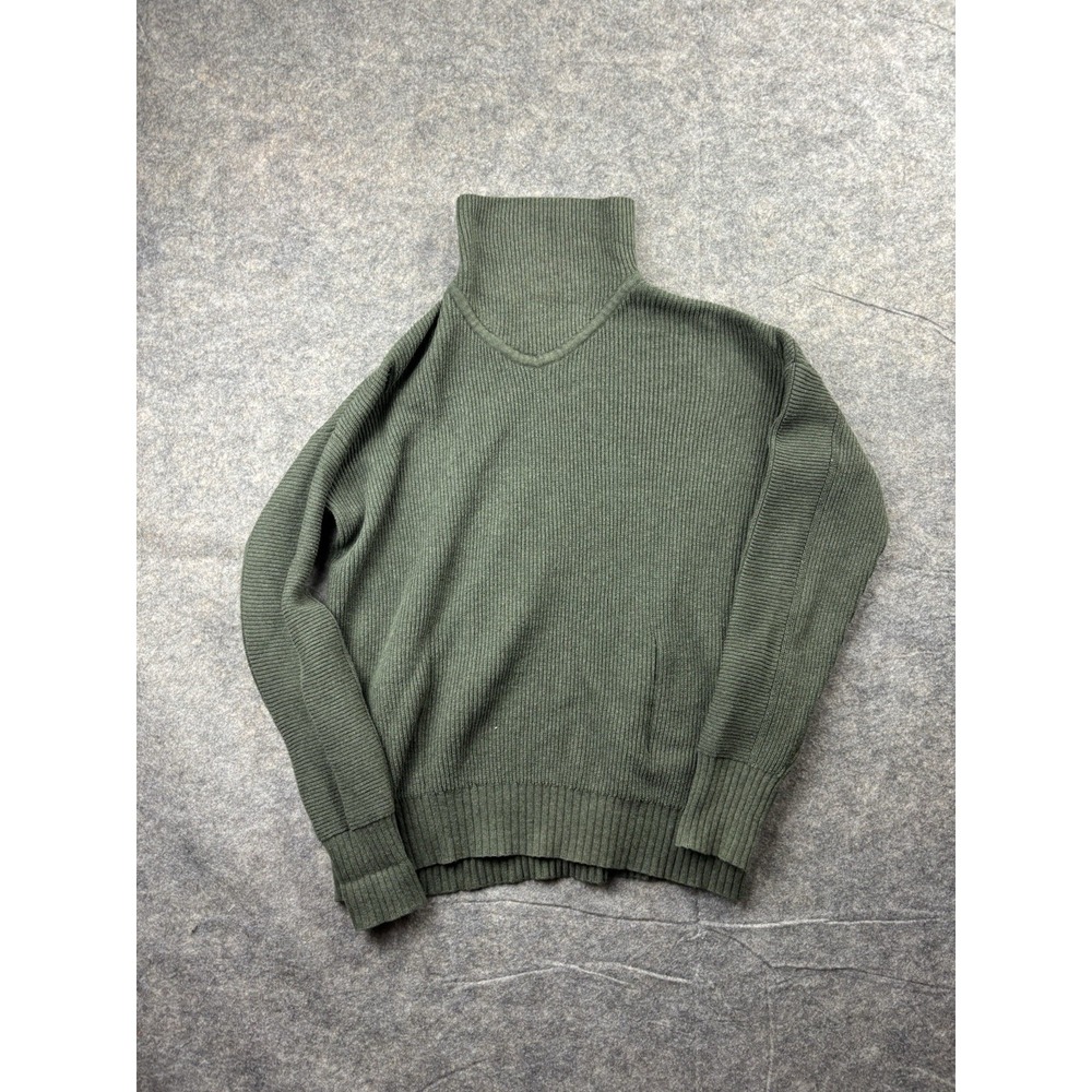 LULULEMON Sweater‎ Womens Large Green Cozy Calling Turtleneck Pima Cotton Yak